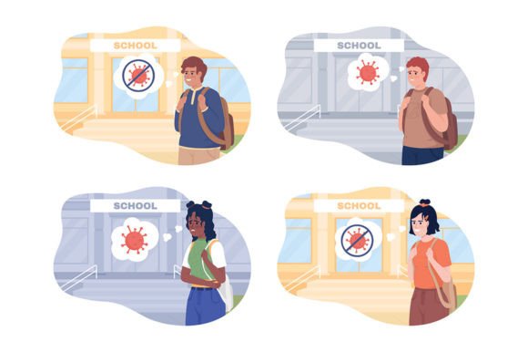 Back to School After Covid Illustrations: A Creative Toolkit