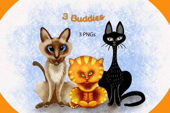 Charming Character: Integrating 3 Funny Cats Illustrations Into Your Work