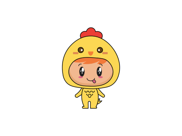 Charming Chicken Kawai Illustrations for Easter Projects