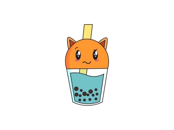 Drink Fox Kawai Illustrations: A Whimsical Design Asset for Every Project
