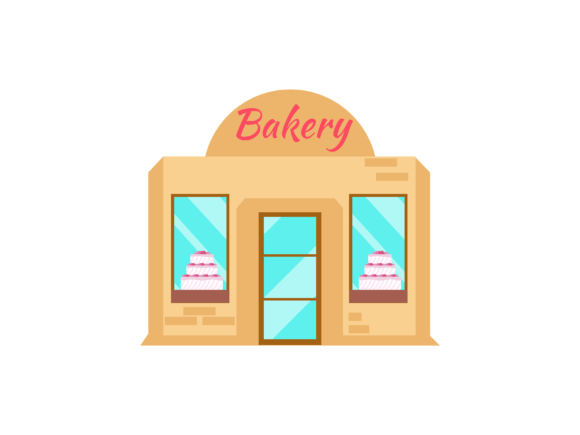 Isometric Bakery Store Illustrations: Beyond a Simple Typeface
