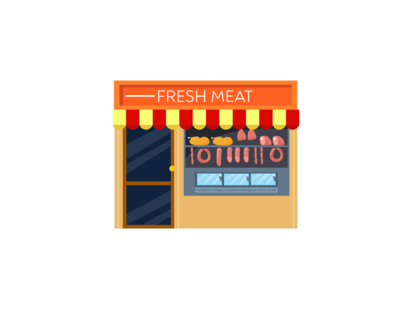 Isometric Meat Store Illustrations: A Complete Design Asset Guide