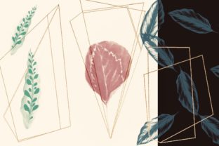 Leaves and Geometry Illustrations Set: Where Nature Meets Modern Design