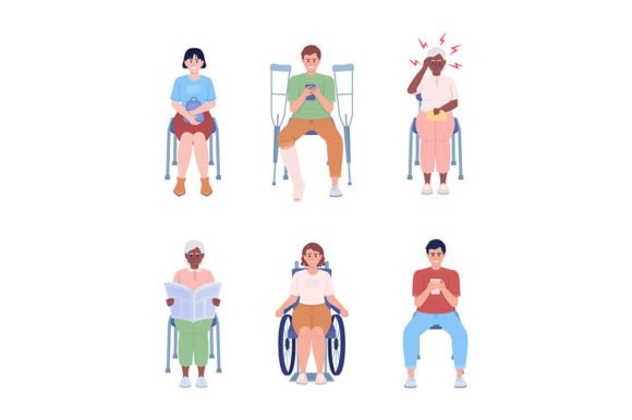 Sitting People Svg Color Illustrations: A Versatile Asset for Designers