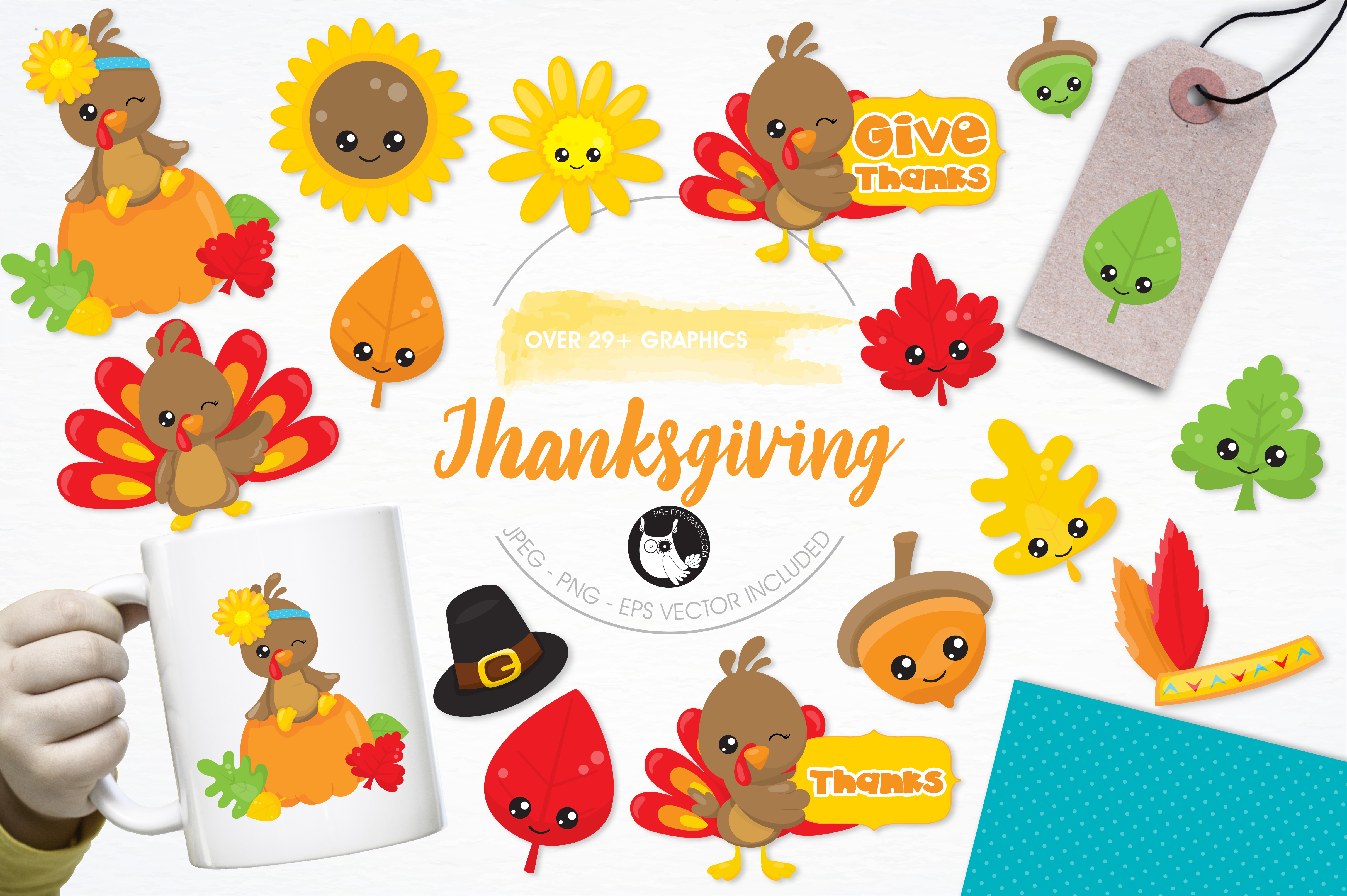 Thanksgiving Theme Illustrations: Your Go-To Autumn Design Toolkit