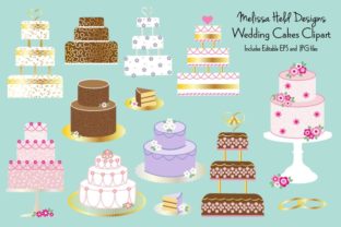 Wedding Cakes Clipart Illustrations: Your Design Shortcut